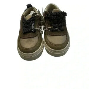 NEW! Zara Toddler Suede & Canvas Zip On Sneakers  Size US 5.5
